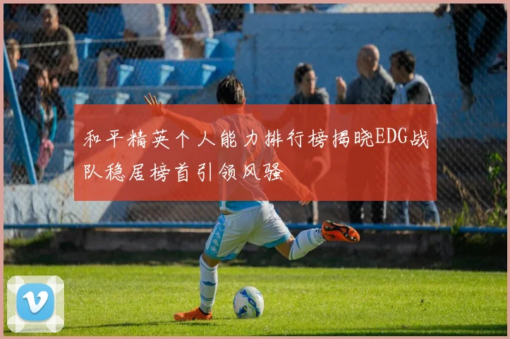 和平精英个人能力排行榜揭晓EDG战队稳居榜首引领风骚